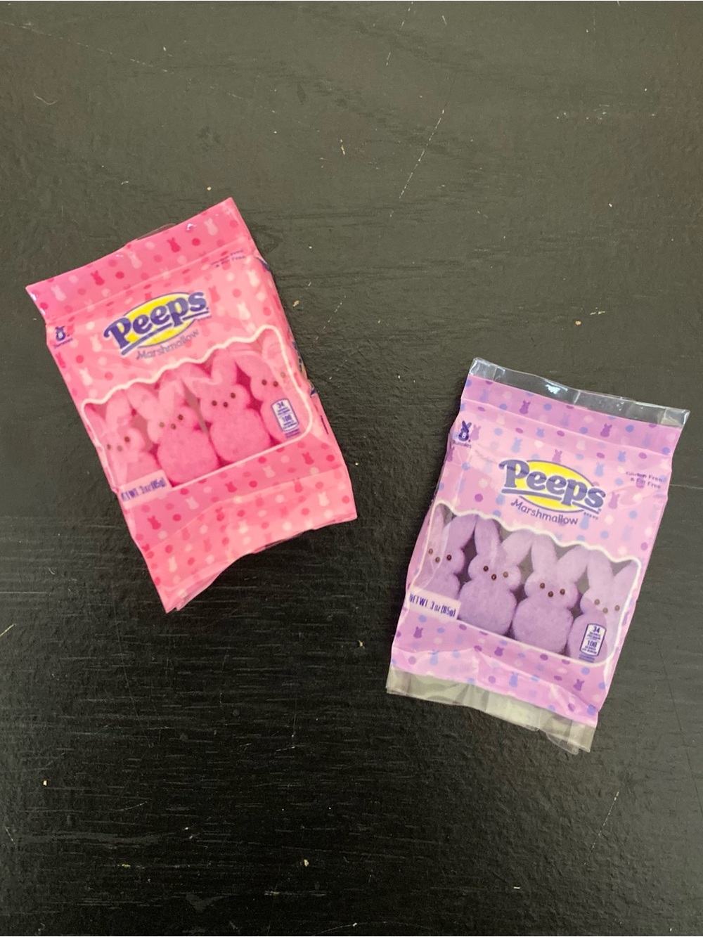 Set of 2 Zuru Mini Brands Peeps Easter Candy Pink & Purple Bunnies Miniatures